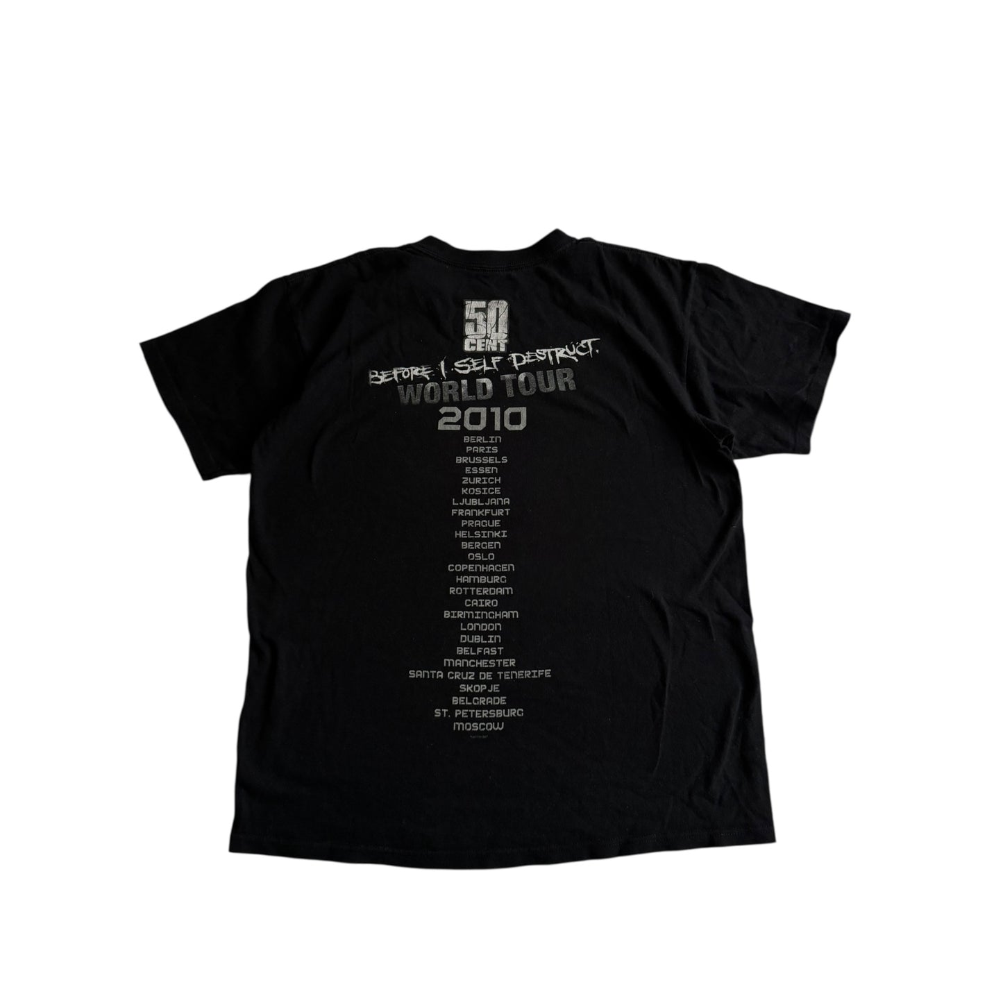 🎙️ 👕 Tricou 50 Cent – Before I Self Destruct World Tour 2010 | Mărime L