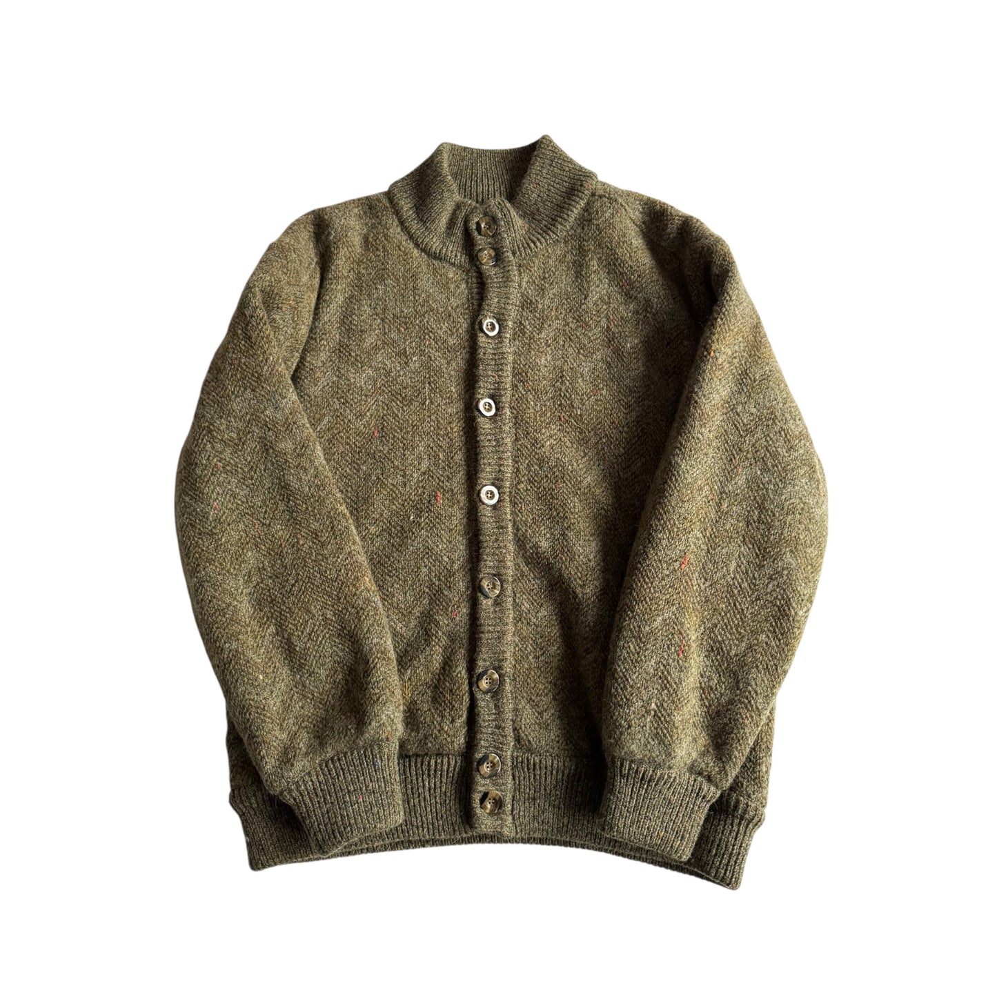 🧶 Jachetă Vintage Tricotată Tip Bomber cu Căptușeală din Bumbac – L
