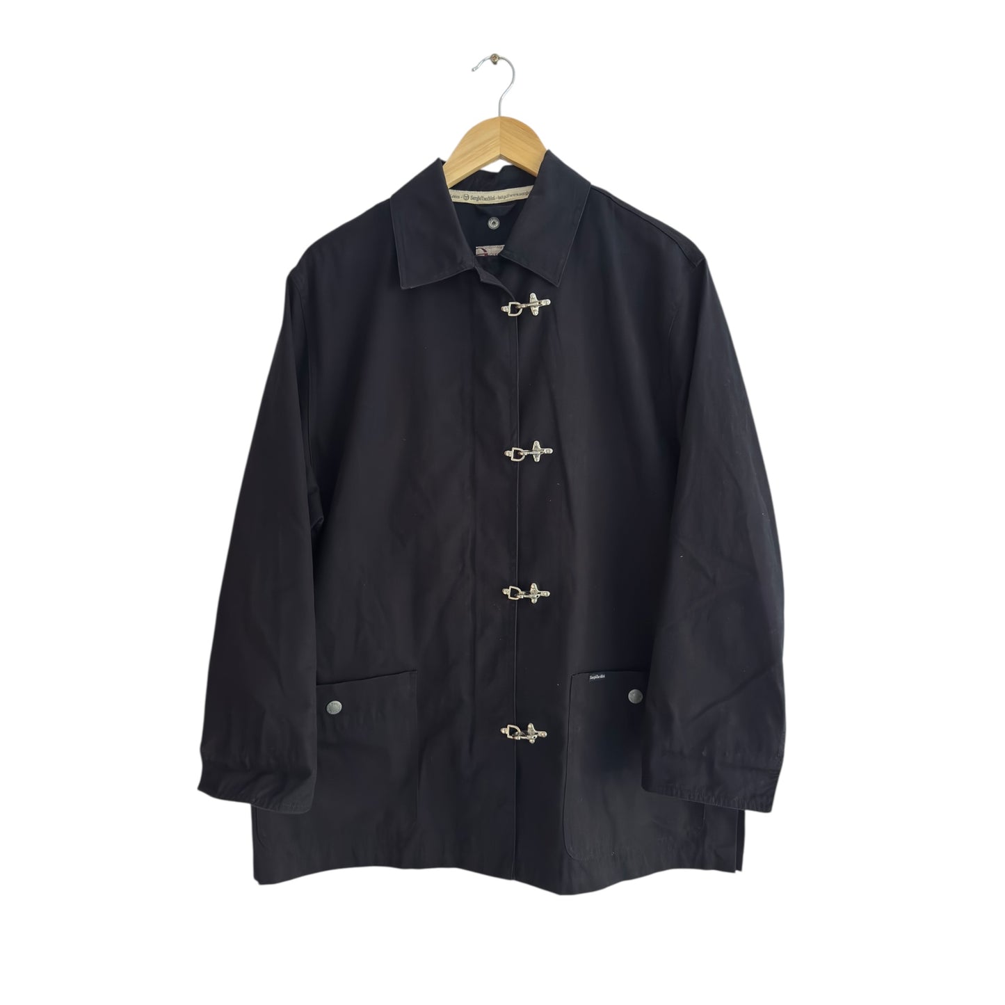 👨‍🚒 Jachetă Sergio Tacchini bleumarin închis cu închidere tip fireman clasp – mărimea M