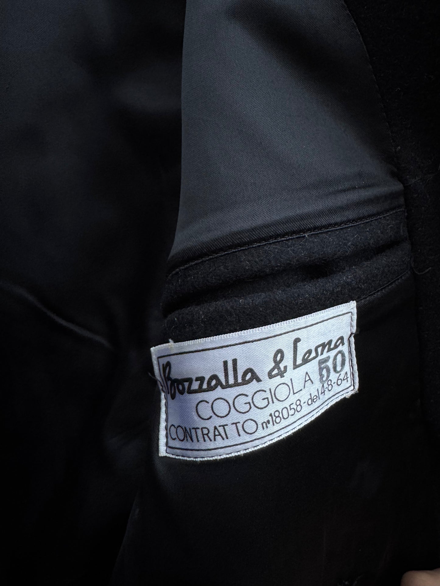 🧥 Palton Vintage Bărbați Negru Double Breasted din Lână Pură – Marimea EU 50 (L)