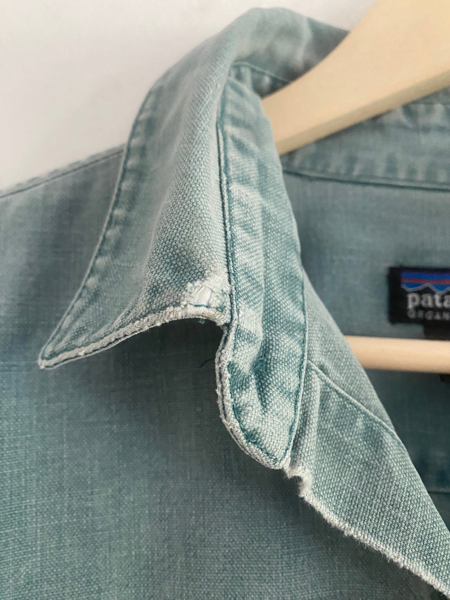Cămașă Vintage Patagonia – Bumbac Heavy, Ocean Blue, Mărime M