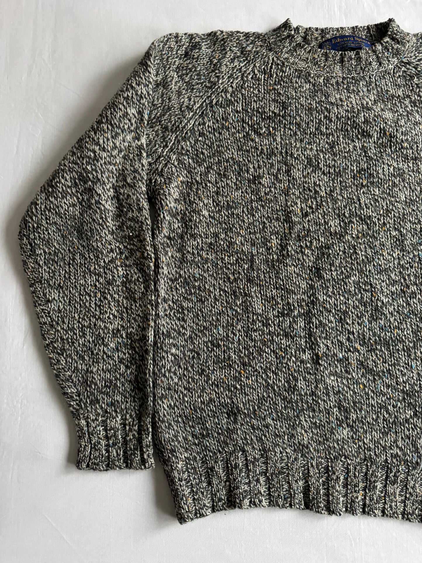 🧶 Pulover Vintage Bărbați Texturat din Lână Virgină – M