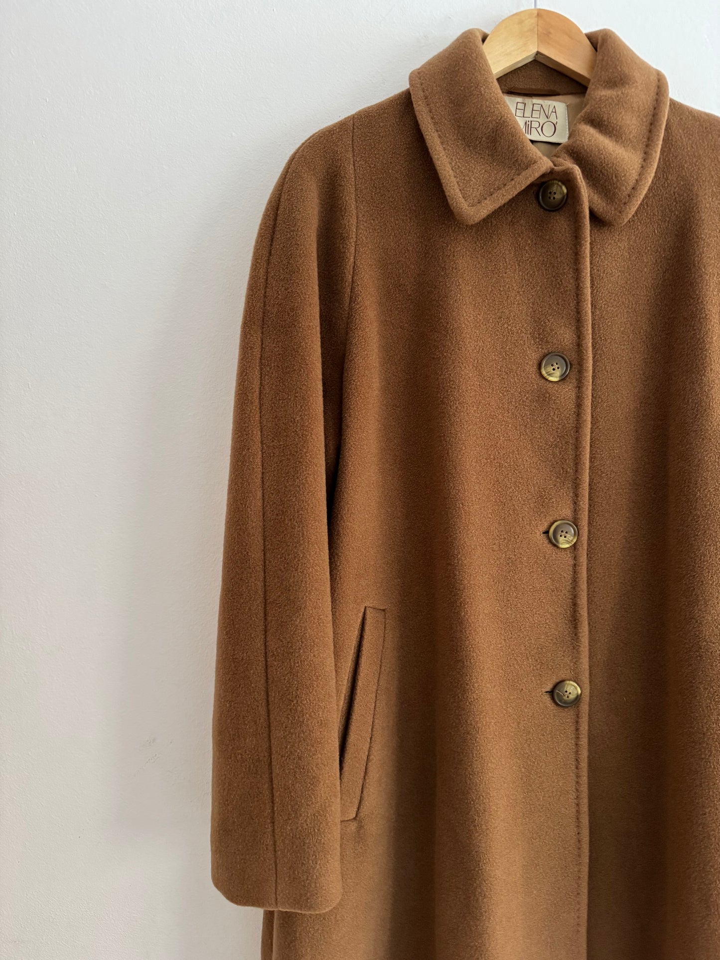 🐫 Palton Vintage Camel din Lână Virgină – EU 39 (M Damă)