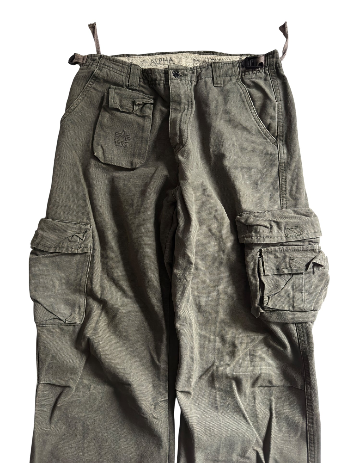 🪖 Alpha Industries Dark Green Cargo Trousers – US 31