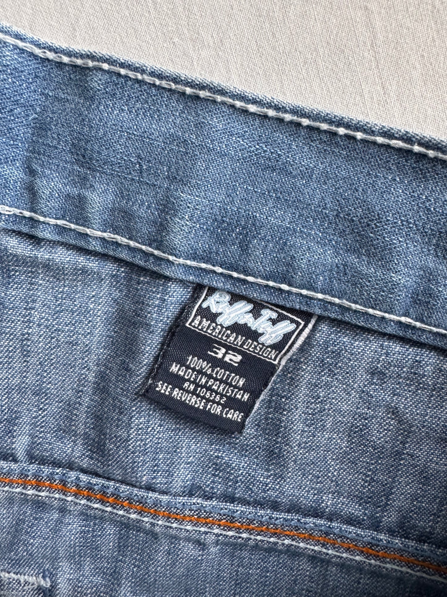 👖 Jeans Y2K Baggy cu Broderie – US 32