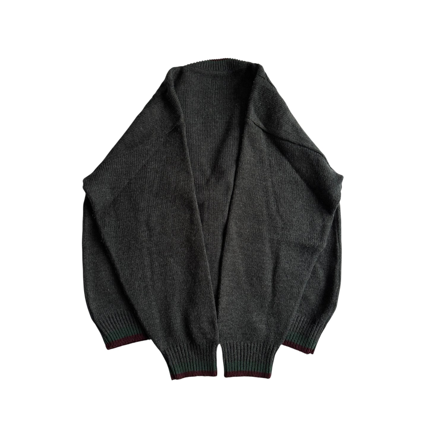 🧶 Cardigan Vintage Bărbați Gri Cable Knit – M