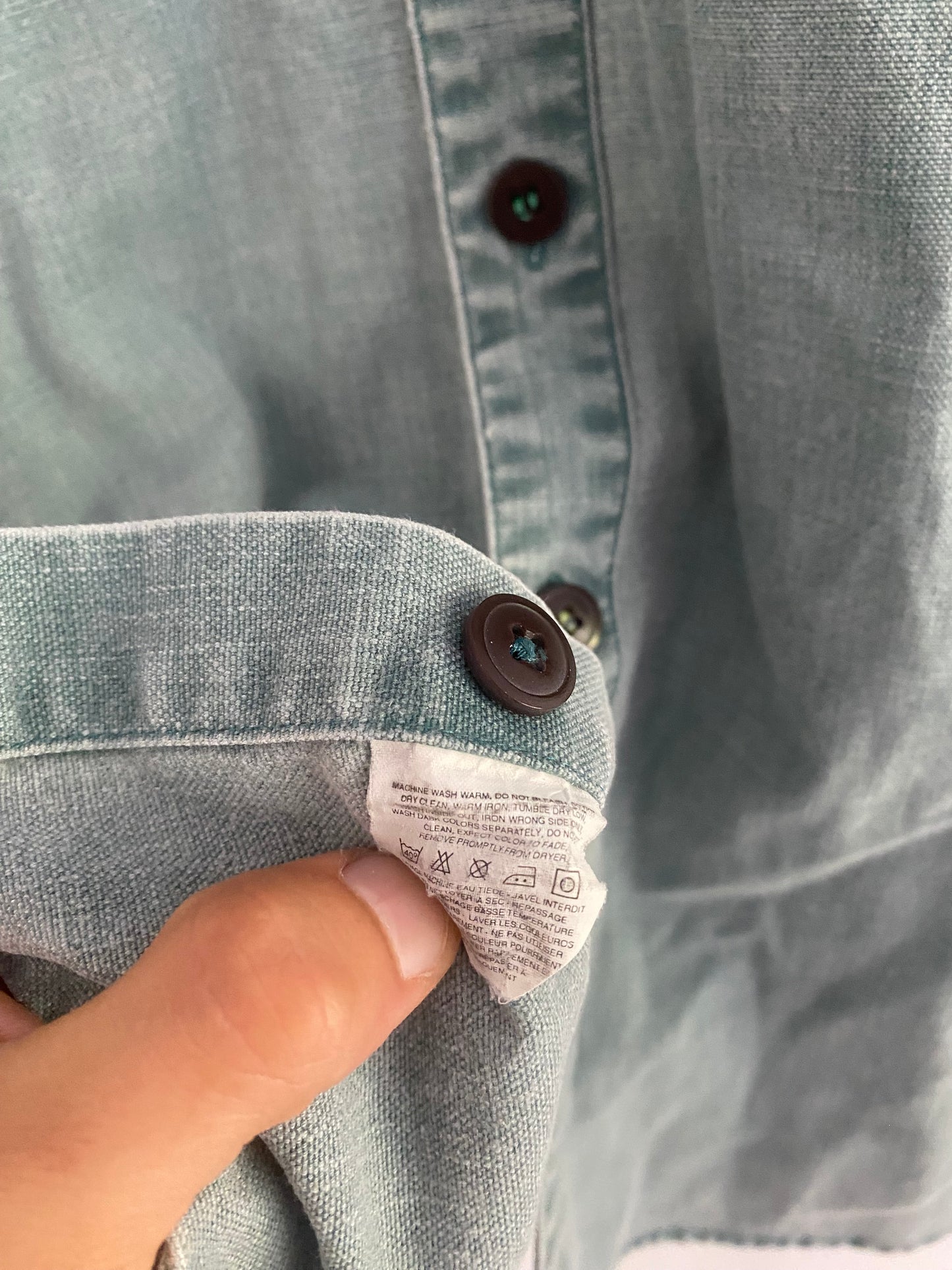 Cămașă Vintage Patagonia – Bumbac Heavy, Ocean Blue, Mărime M
