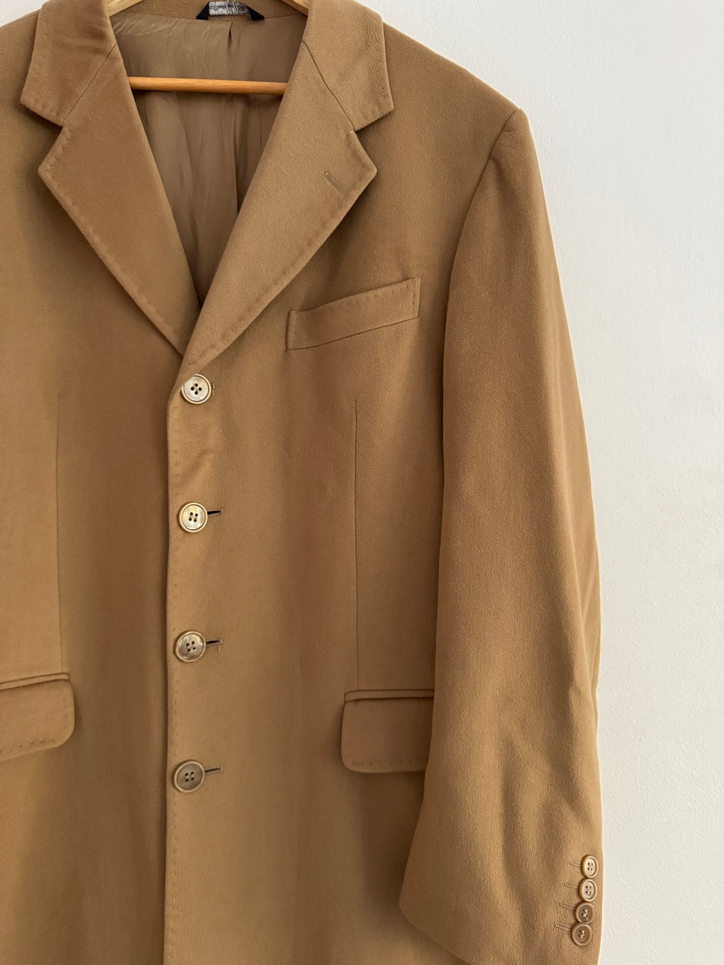 🧥 Palton Vintage Camel din Țesătură Loro Piana – Mărimea 50 (L)