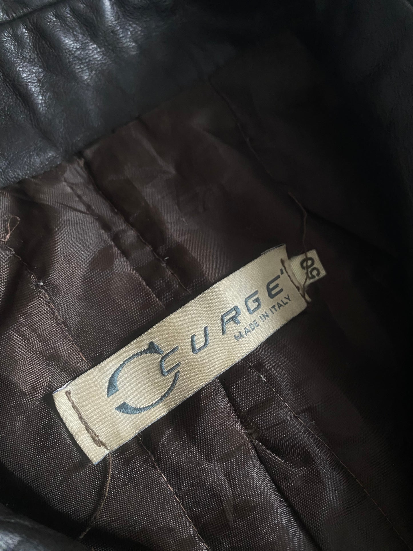 Jachetă Vintage din Piele Maro Închis – Made in Italy – Mărime 50 (Bărbați)