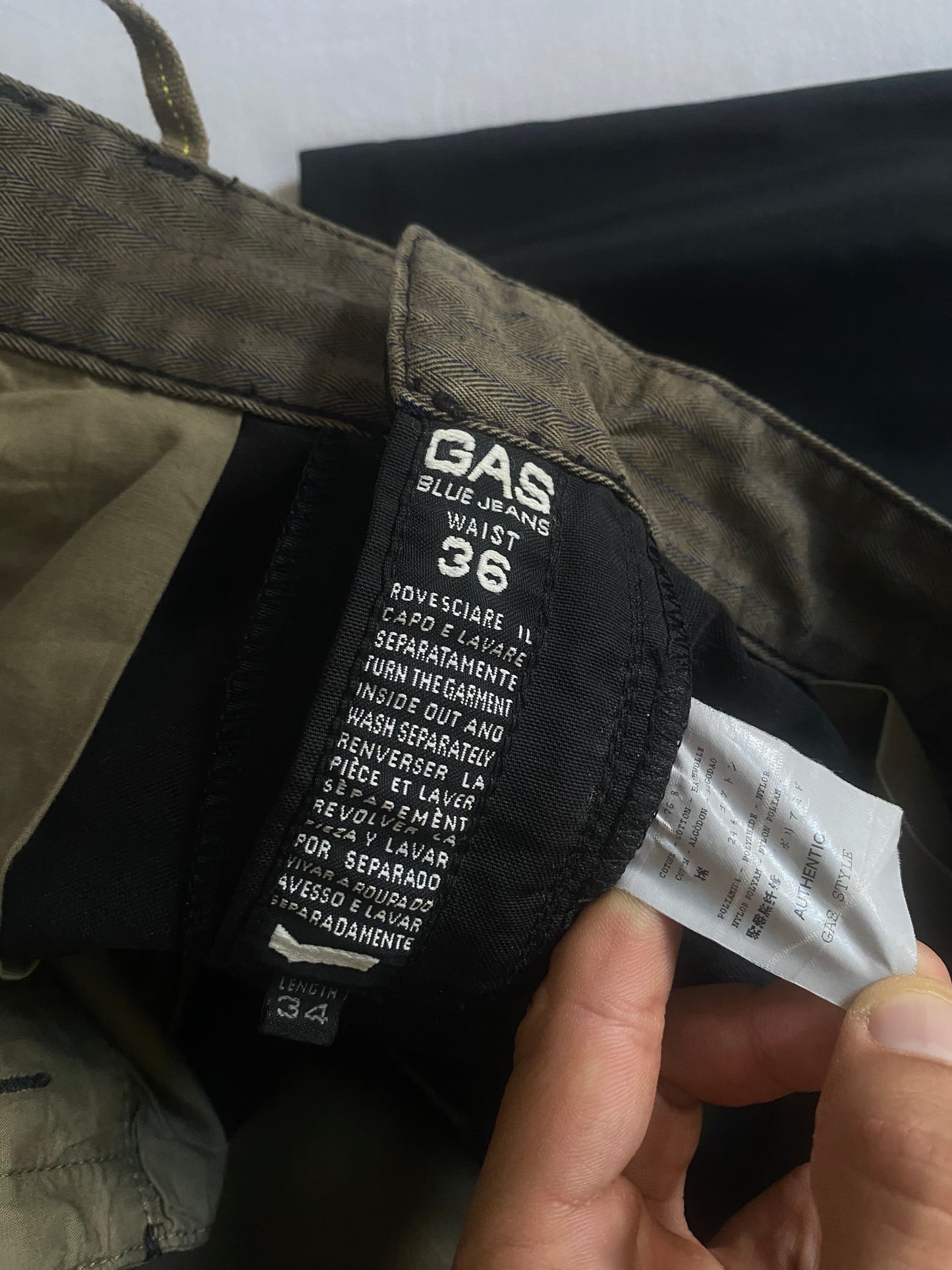 👖 Y2K GAS Jeans – Black Baggy Trousers