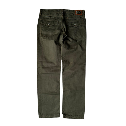 🫒 Y2K Dolce & Gabbana Olive Green Jeans – Straight Fit – US 34 – Made in Italy