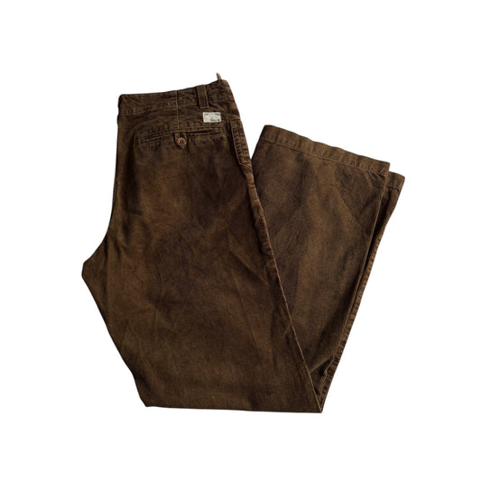 🪵 Pantaloni Timberland din catifea reiată maro închis – Baggy Fit (mărimea US 33)