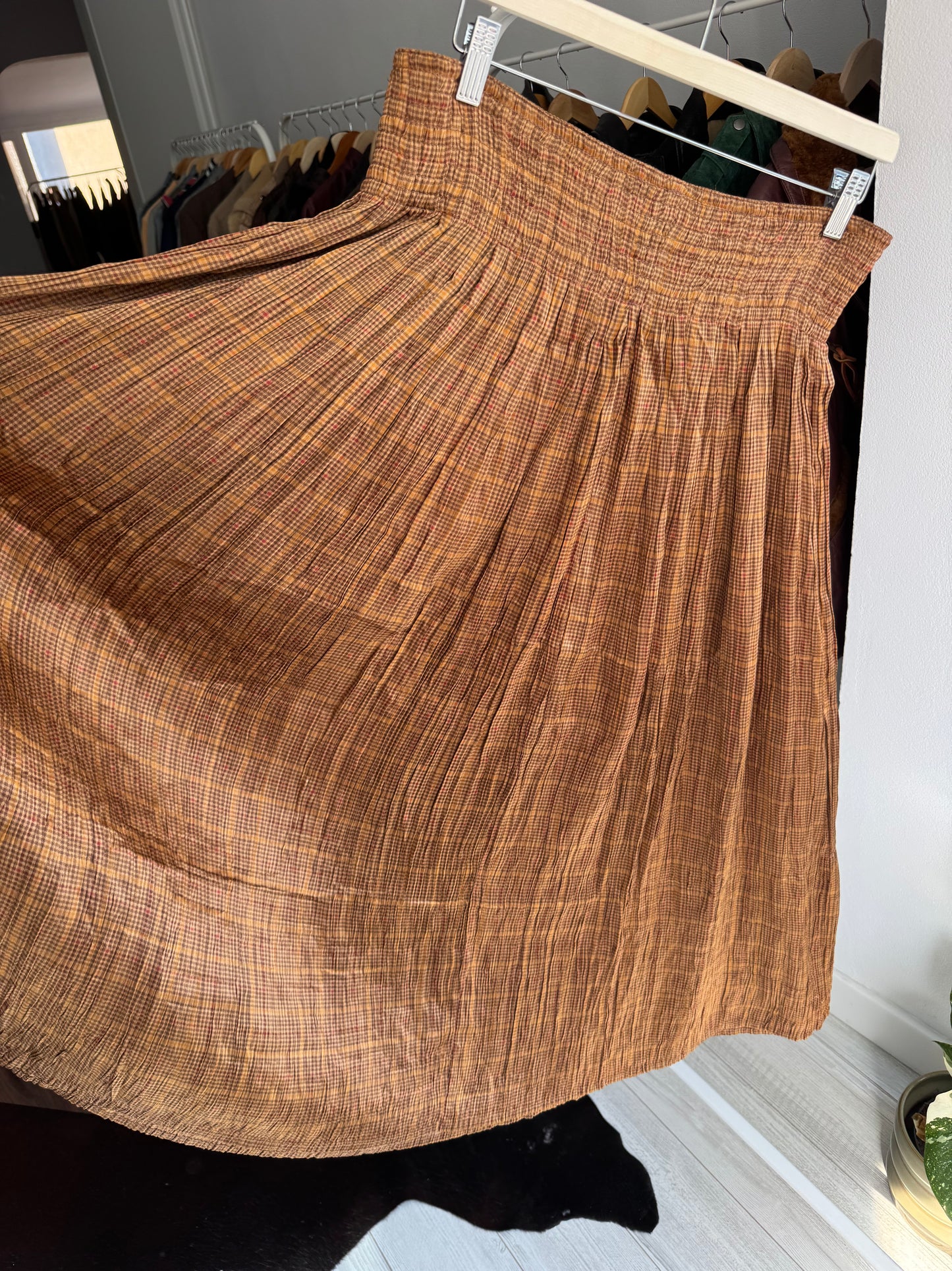 ✨ Fustă Vintage Printed din Mătase – IT 42 (M Damă) – Made in Italy