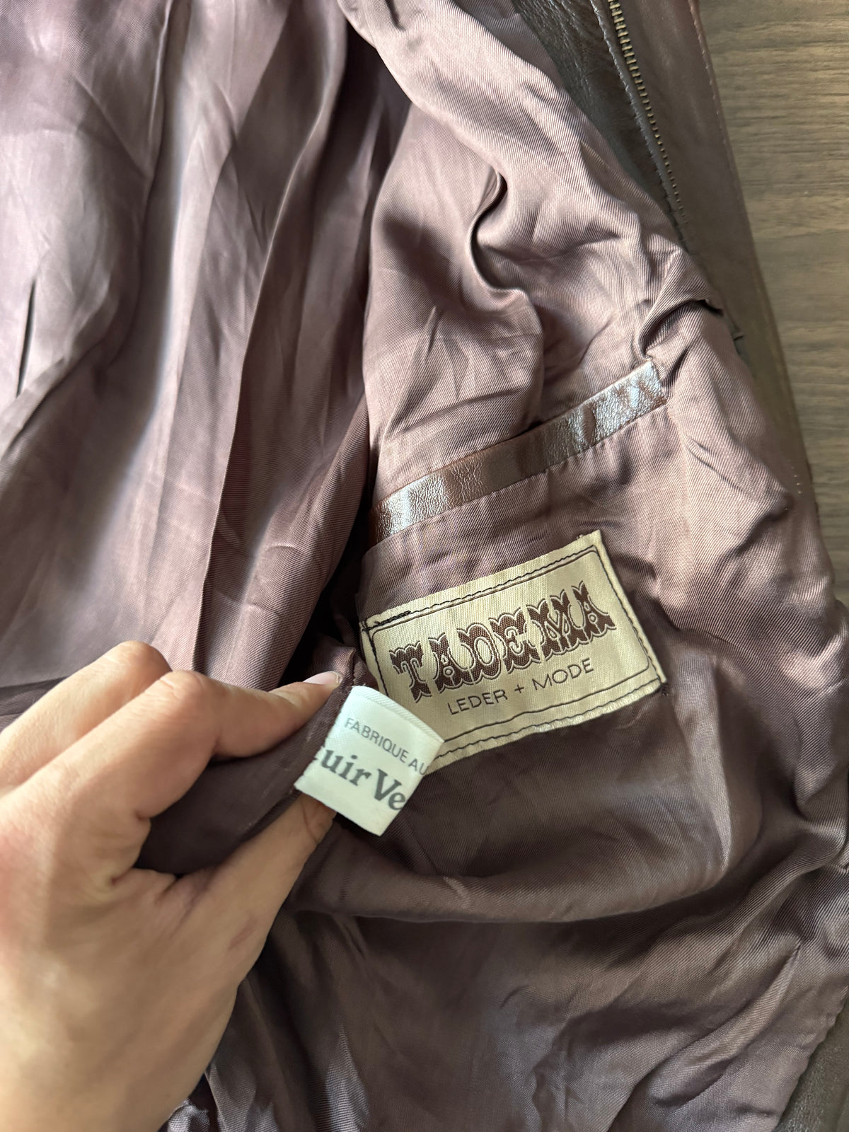 Geacă Bomber Vintage Maro Coniac Închis | L Bărbați