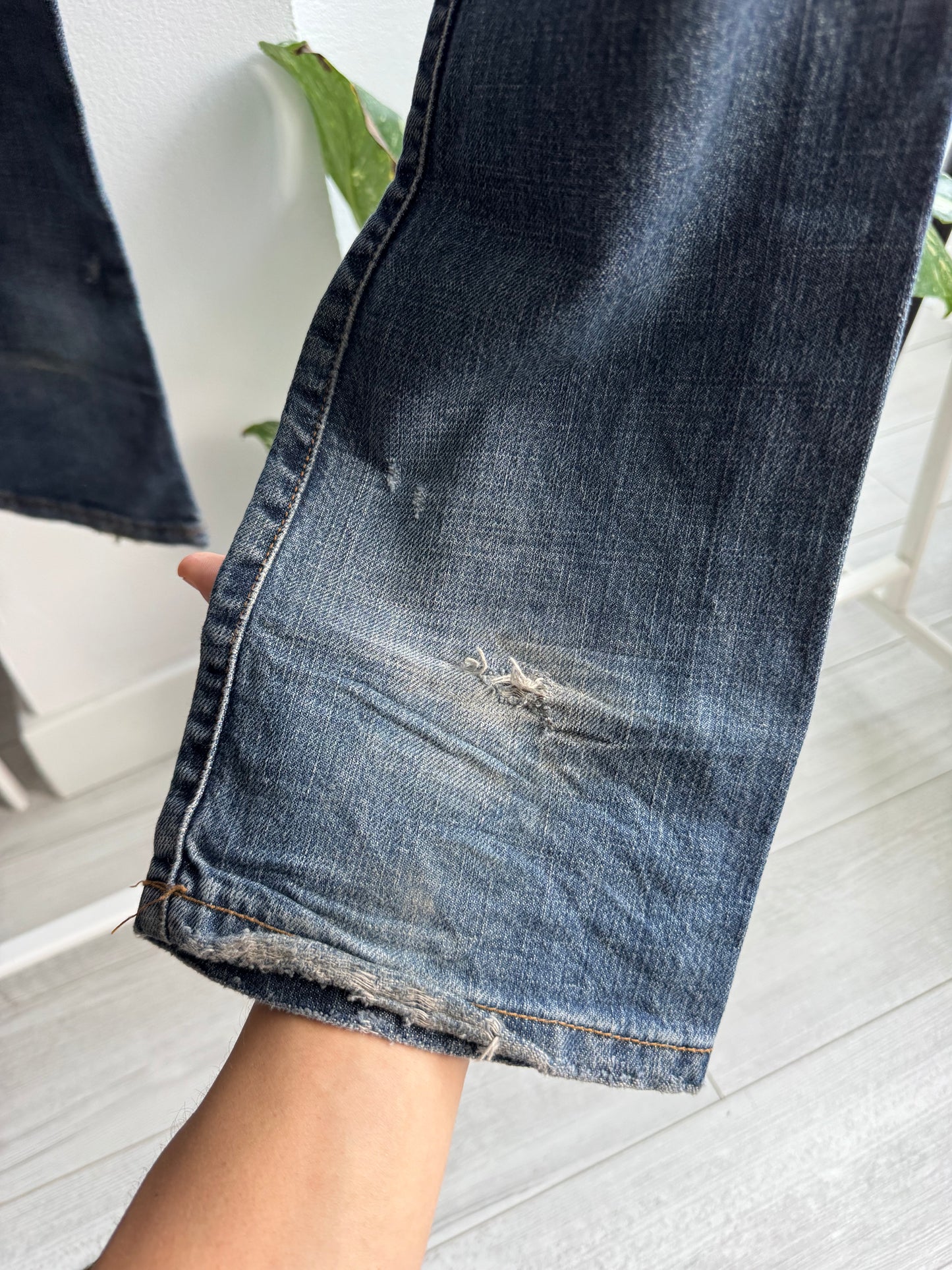 👖 Y2K Angel Devil Printed Jeans – W31 – Made in Italy