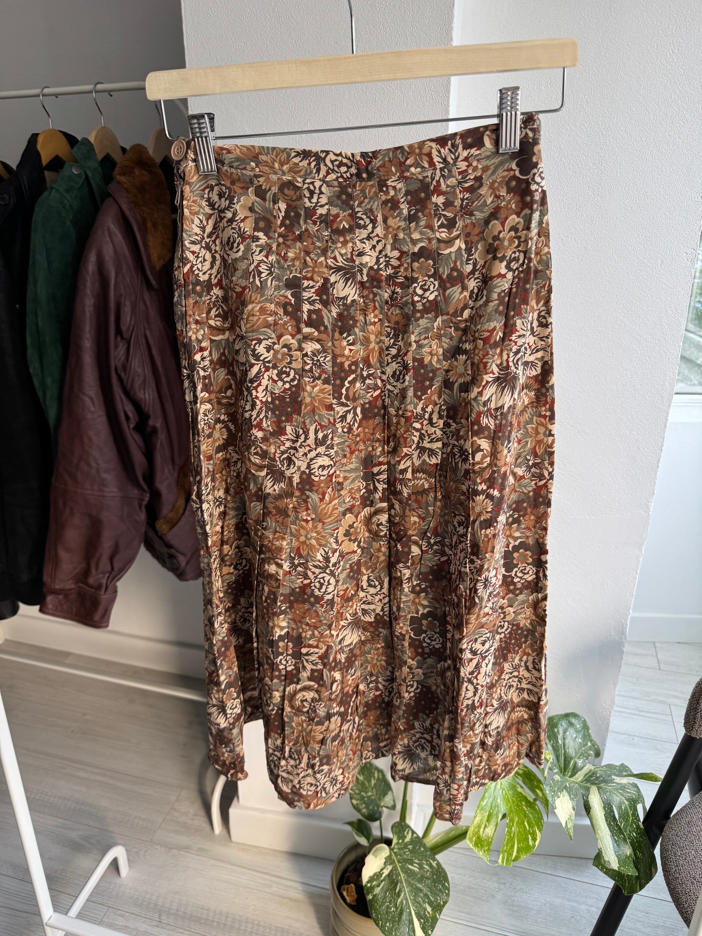 🪵 Fustă Vintage Floral Printed – EU 34 (XS Damă)