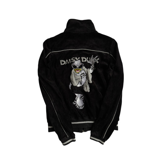 🩰 Hanorac velvet Y2K cu broderie Daisy Duck pe spate – mărime S Femei