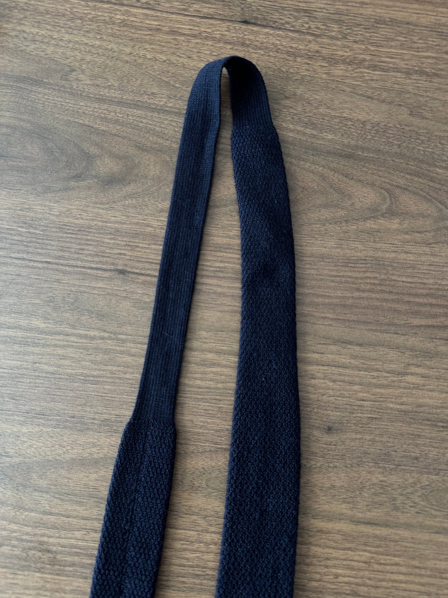 👔 Cravată Tricotată Navy Lană Yves Saint Laurent Vintage | YSL