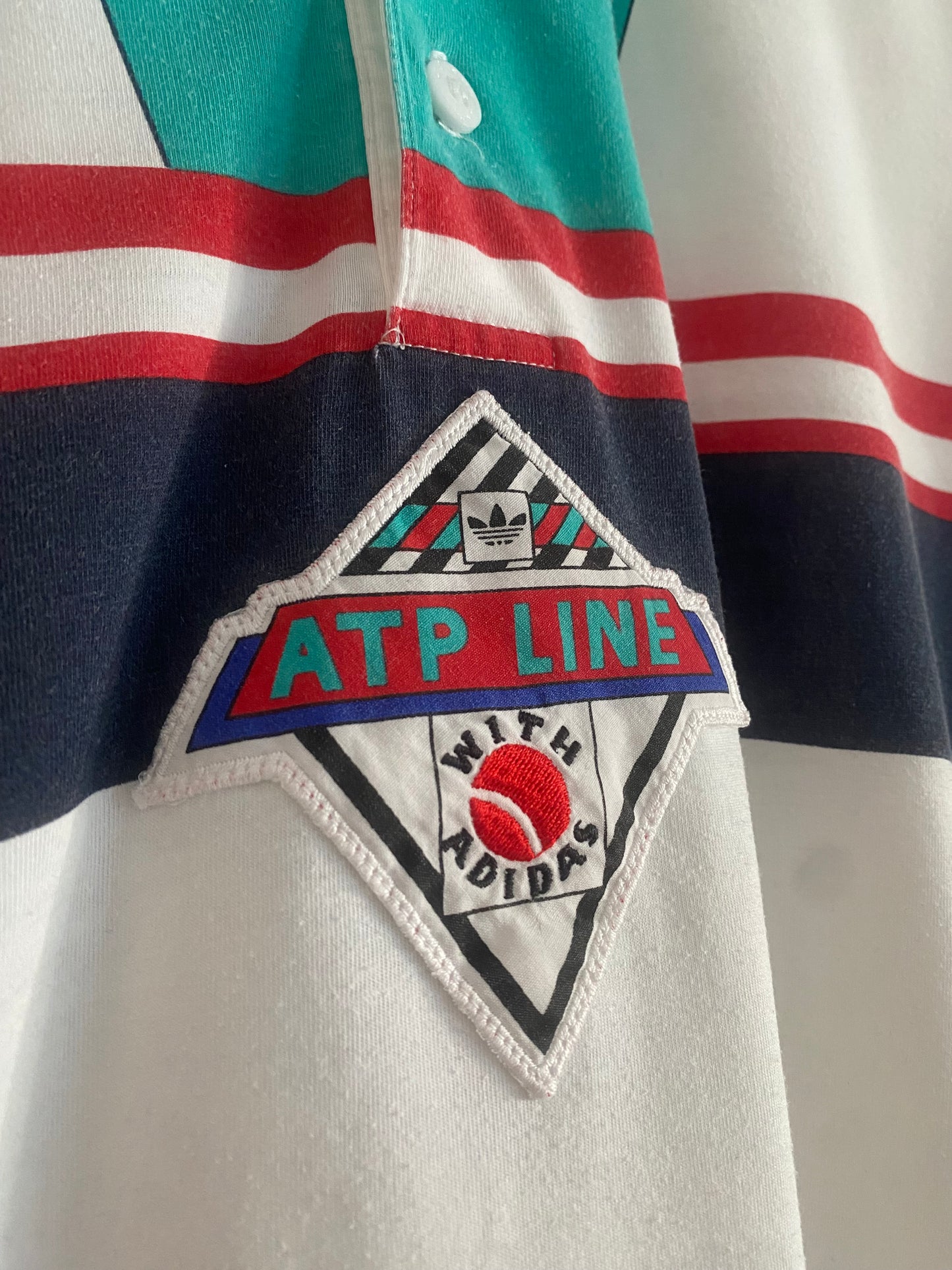 🎾 Tricou Polo Vintage Adidas Tennis „ATP Line” – Mărime L