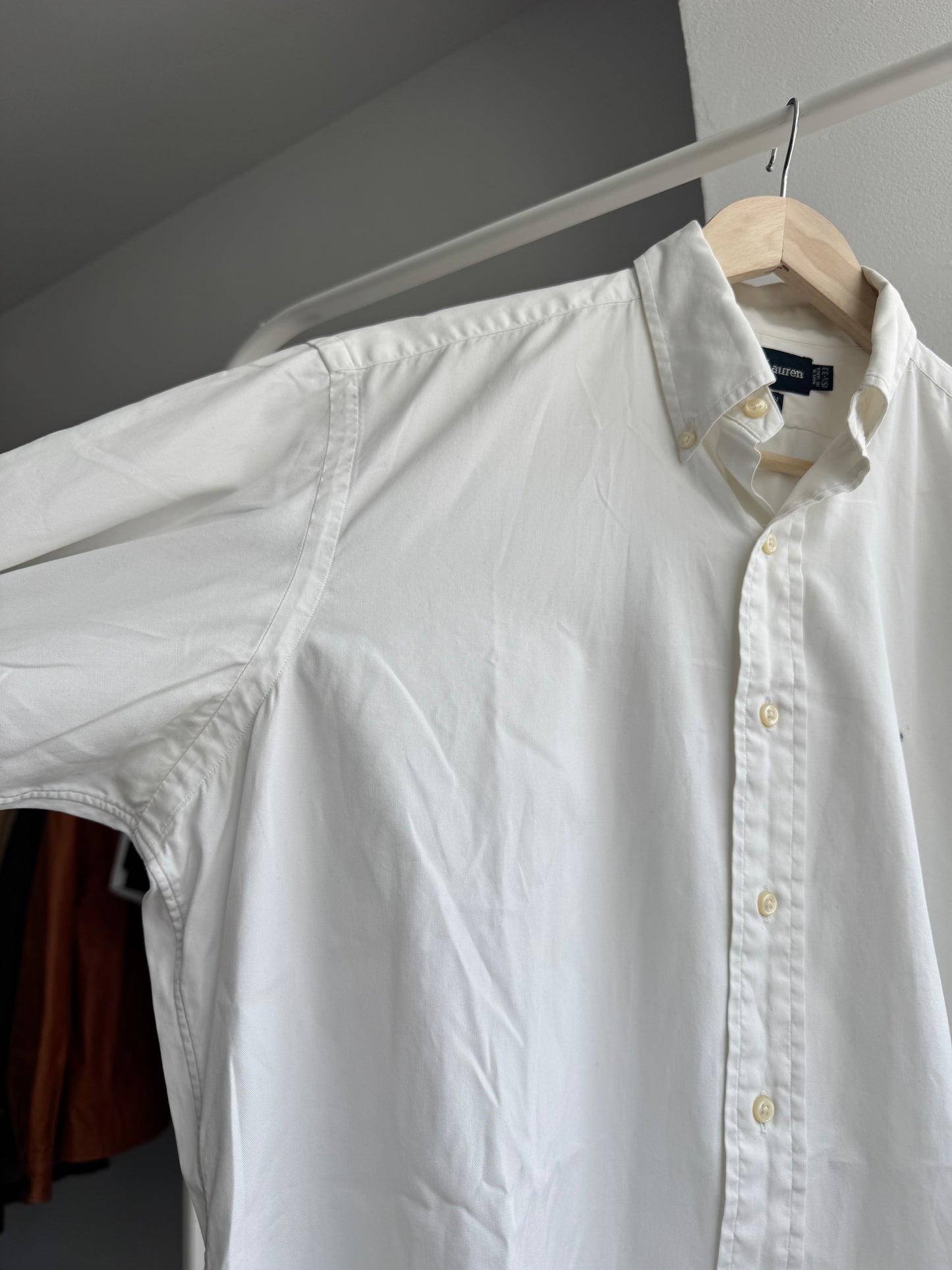 🐴 Cămașă Albă Polo Ralph Lauren Vintage Relaxed Fit – M Bărbați