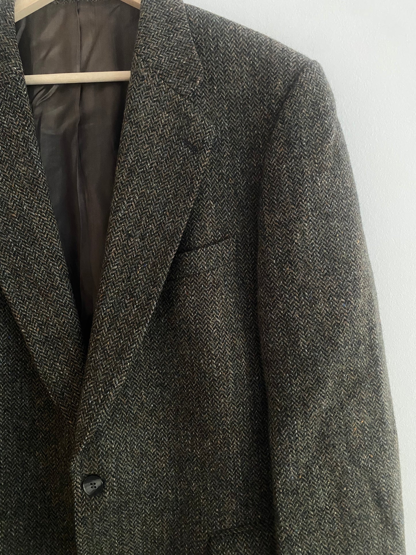 Blazer Vintage Harris Tweed – 100% Lână – Mărime 52