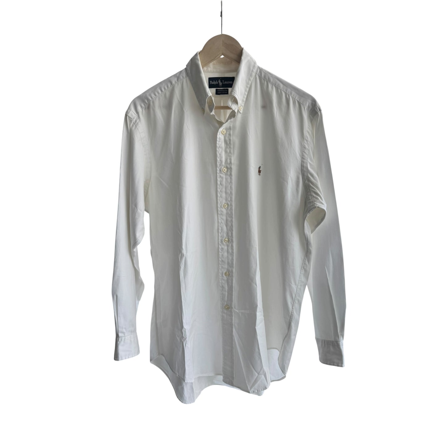 🐴 Cămașă Albă Polo Ralph Lauren Vintage Relaxed Fit – M Bărbați