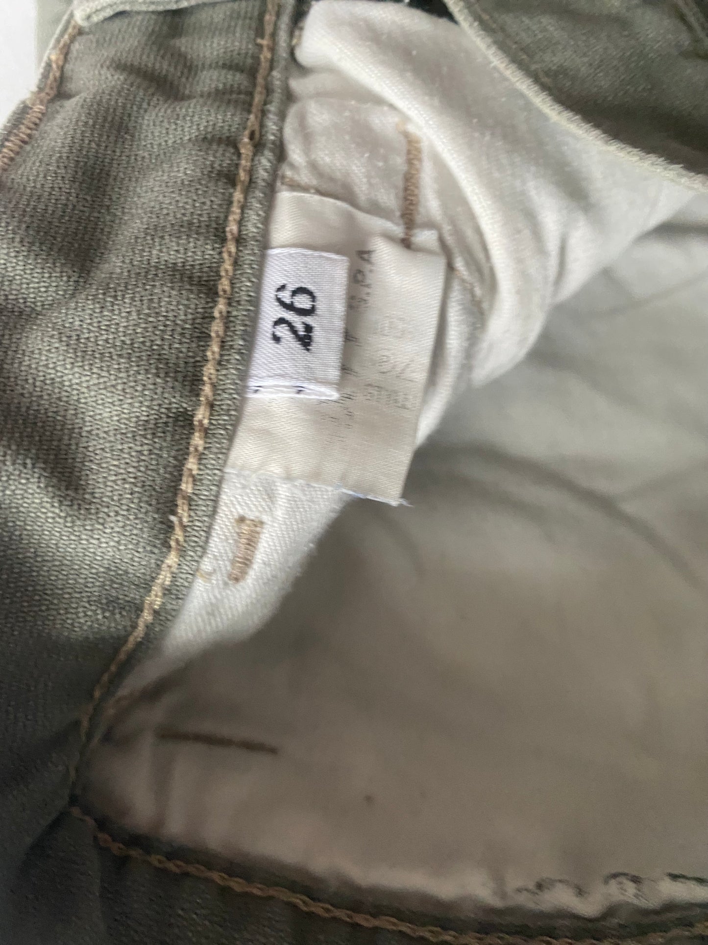 Pantaloni stil military Y2K Energie, mărimea US 26, fabricați în Italia 🫡🇮🇹