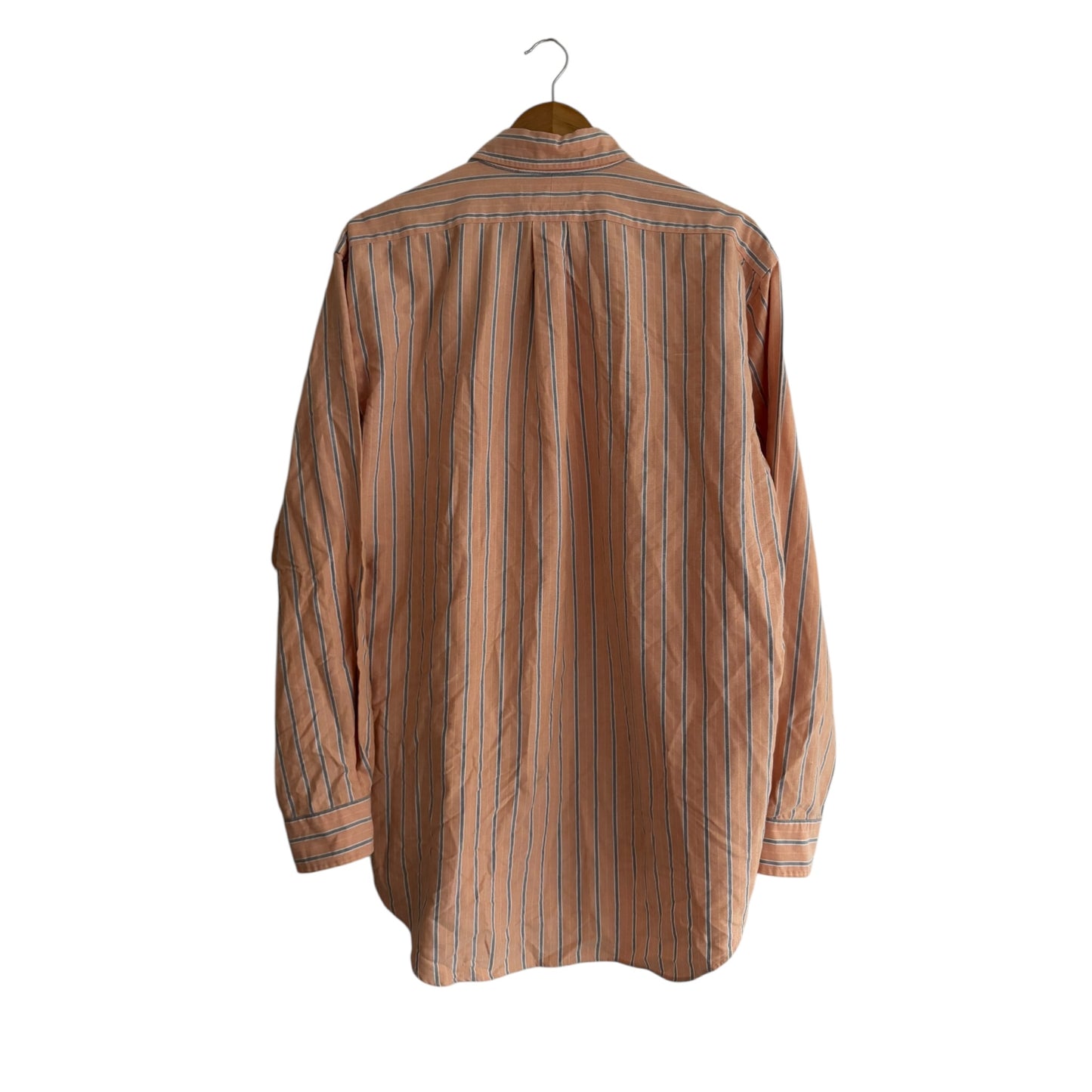 👔 Cămașă vintage Ralph Lauren în dungi somon (Mărime L)