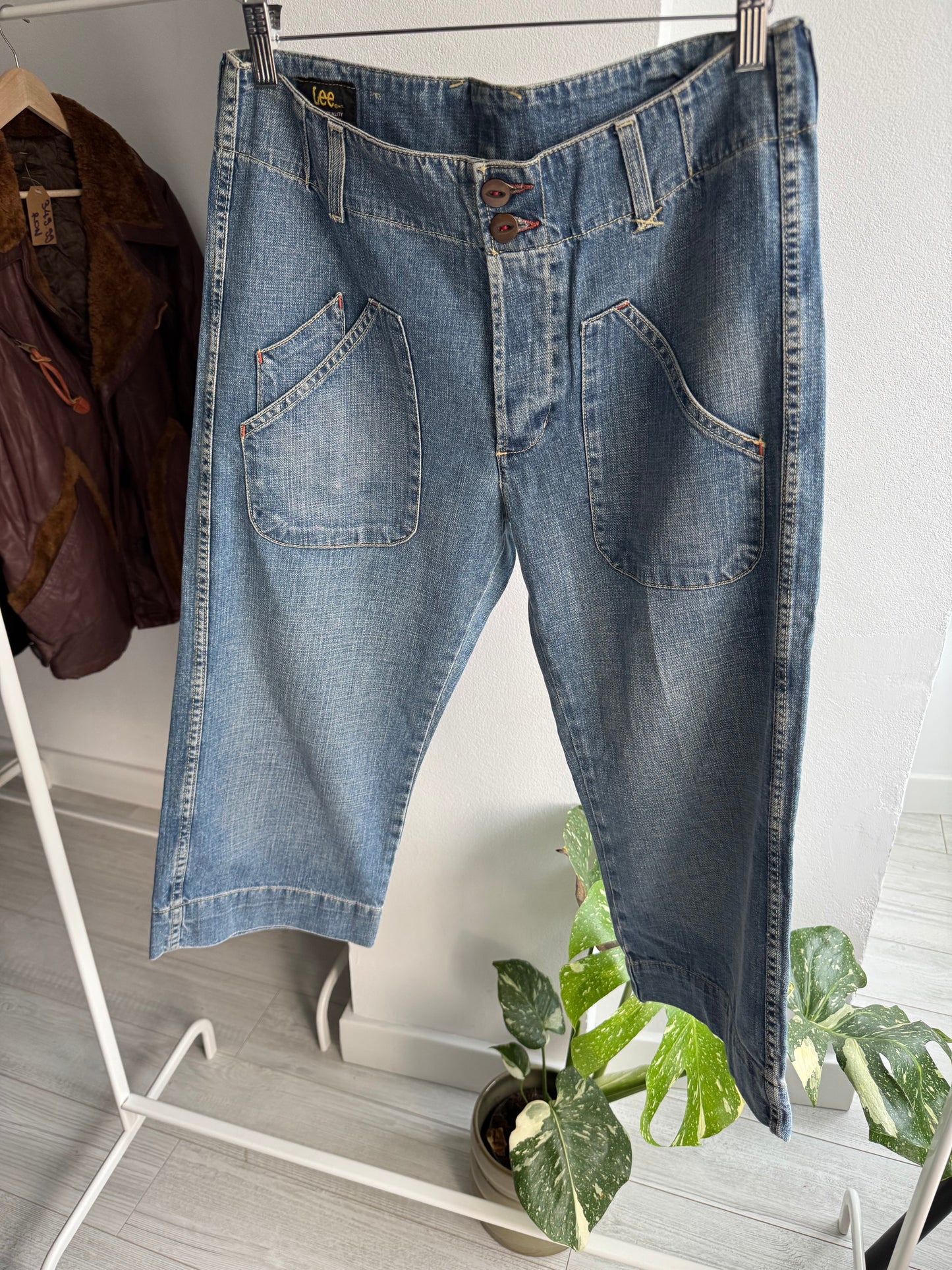 👖 Pantaloni Scurți Vintage Lee Worker Bermuda Jorts – W31 Bărbați
