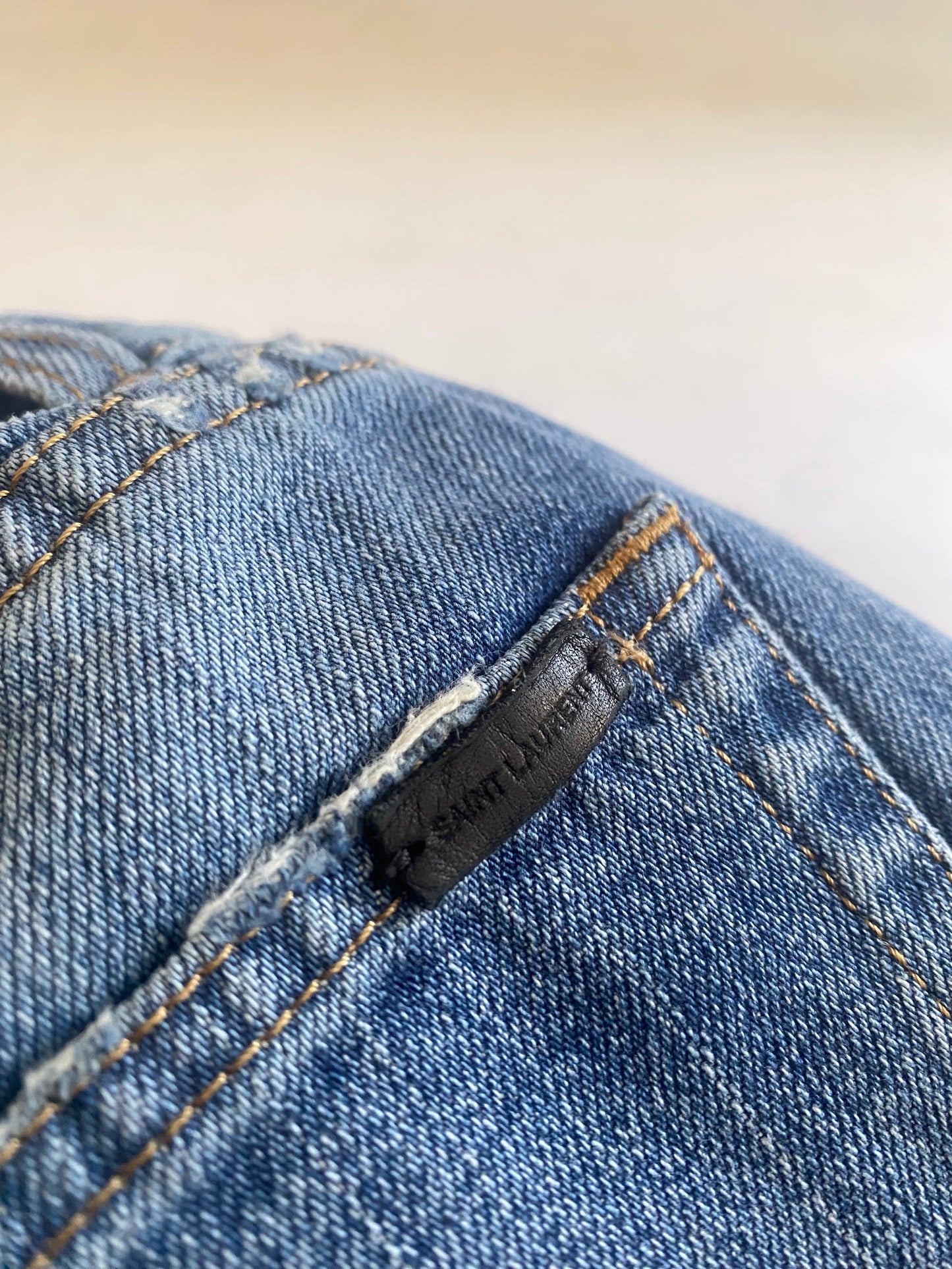 Fustă Denim Y2K Saint Laurent – Măsură Estimată S – Talie 36 cm 👖✨