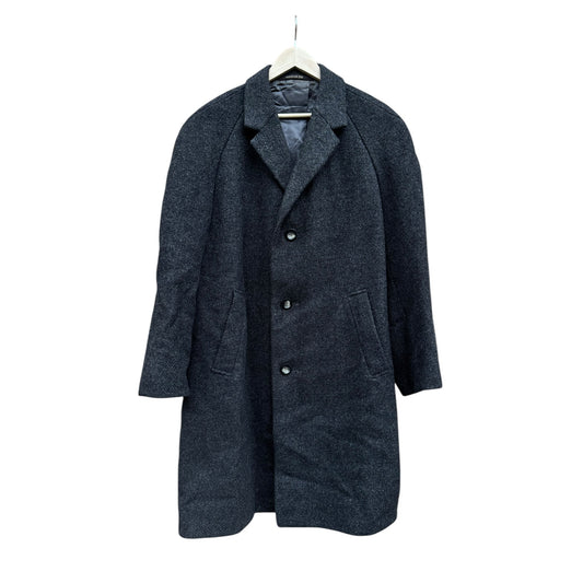 🐑 🐪 Palton Vintage Bărbați Gri Închis din Lână Nouă și Păr de Cămilă – 50 (L)