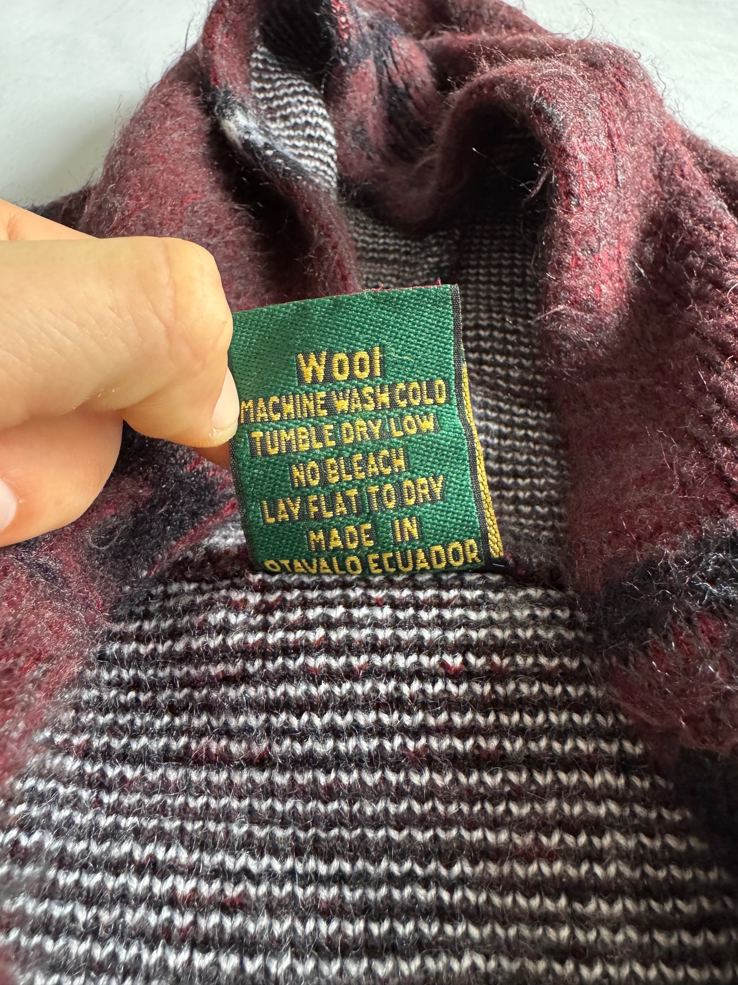 🧶 Hoodie Vintage Bărbați Ruminahui din Amestec Alpaca – XL