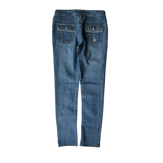 Y2K Baby Phat Jeans – Size 16 Teens (Women's XS) – Denim with Studded Back Pockets