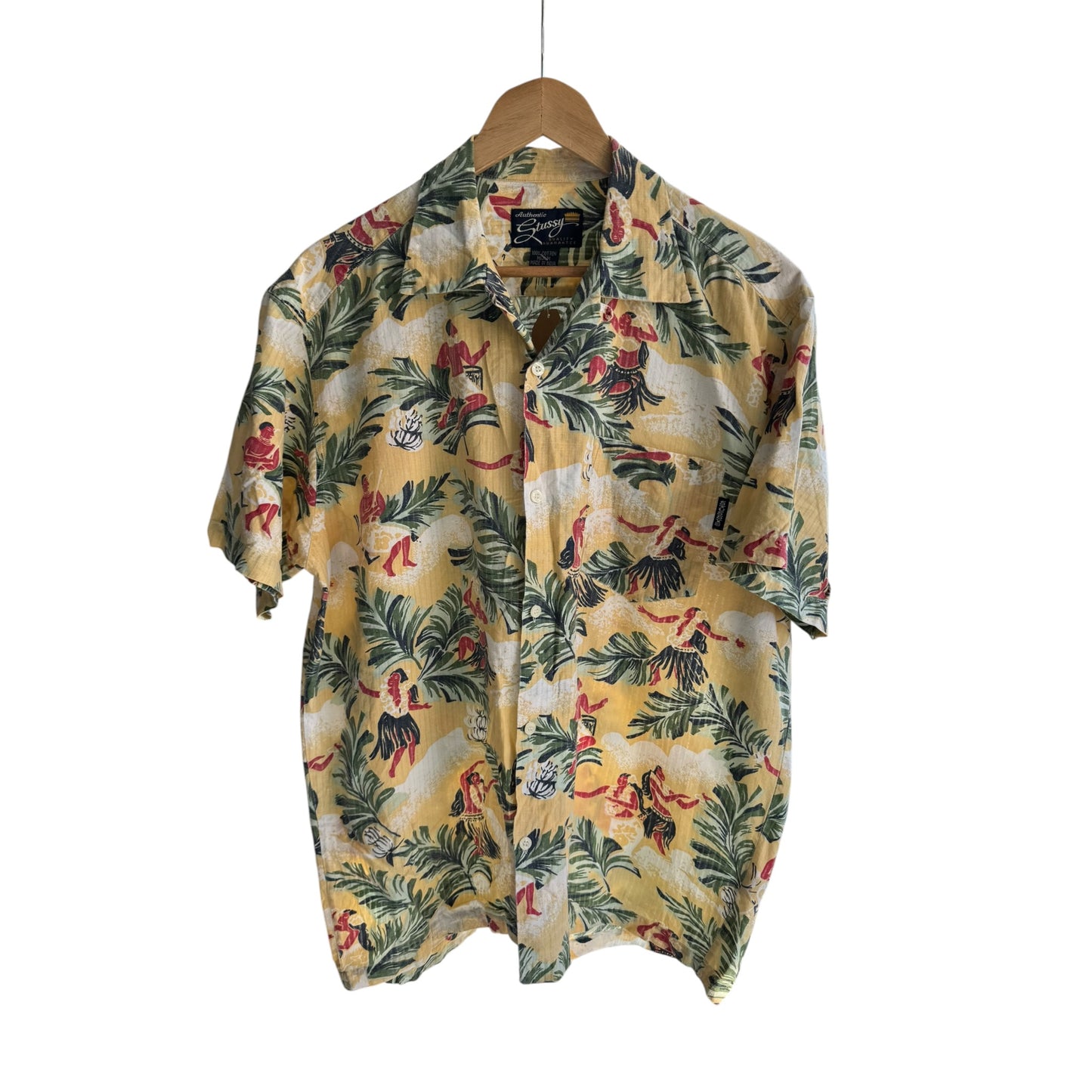 🏝️ Vintage Stüssy Cămașă Hawaiiană – M Bărbați