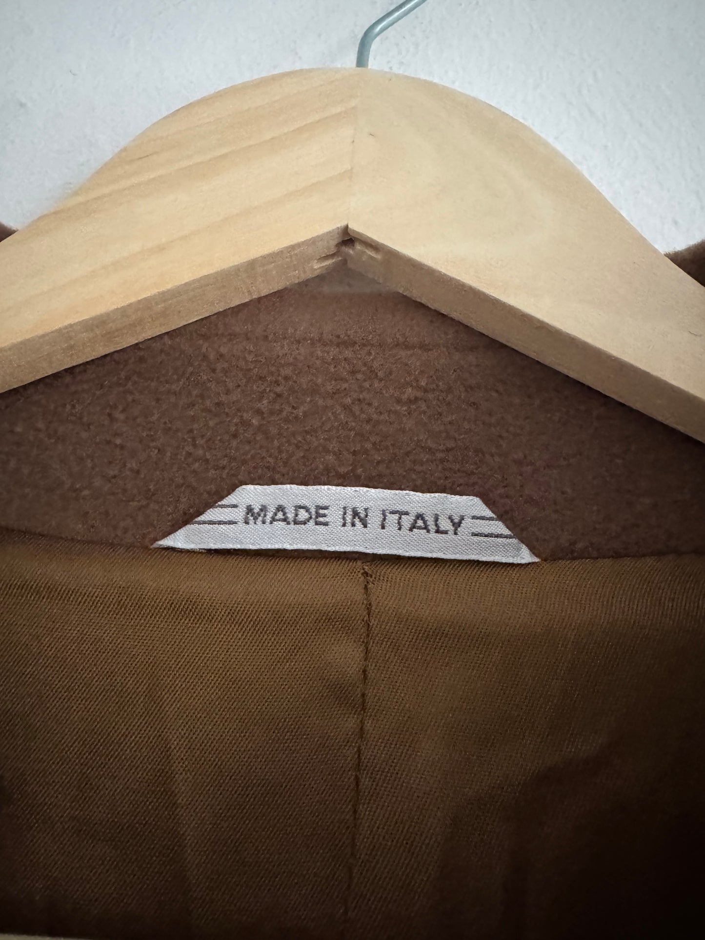 🧥 Palton Vintage Bărbați Camel Închis din Lână și Cașmir – 52 (L / XL)