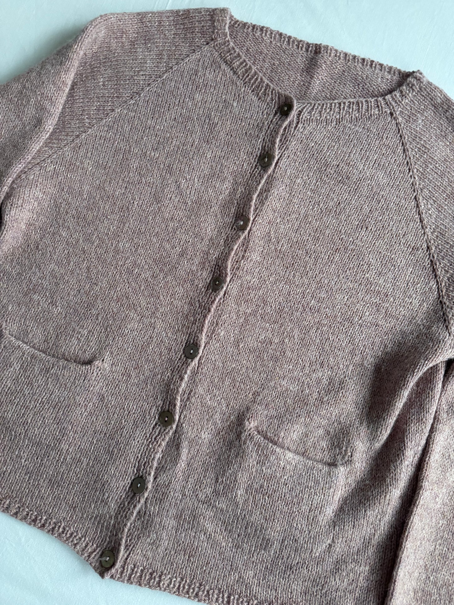 🧶 Cardigan Vintage Damă Mov Pal – Wool / Alpaca Blend - M / L Femei