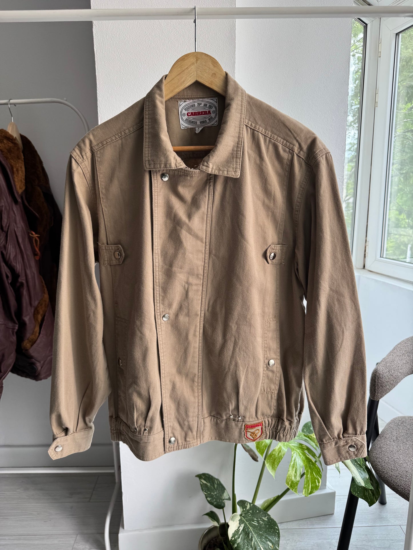 🔨 Vintage Carrera Brown Workwear Jacket – Men’s S – Made in Italy