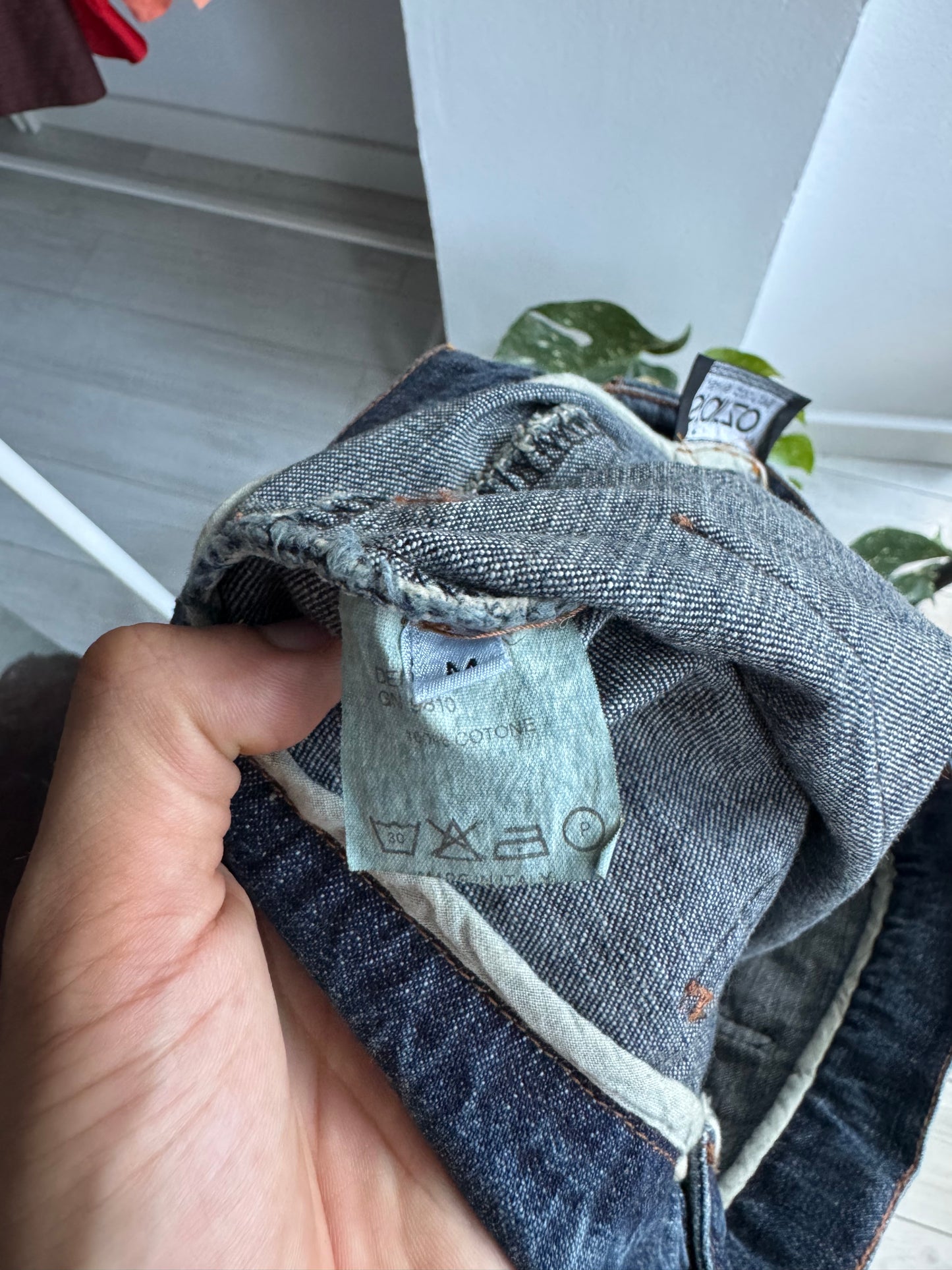 🐍 Fustă Denim Y2K cu Efect Snakeskin | Made in Italy – M Damă
