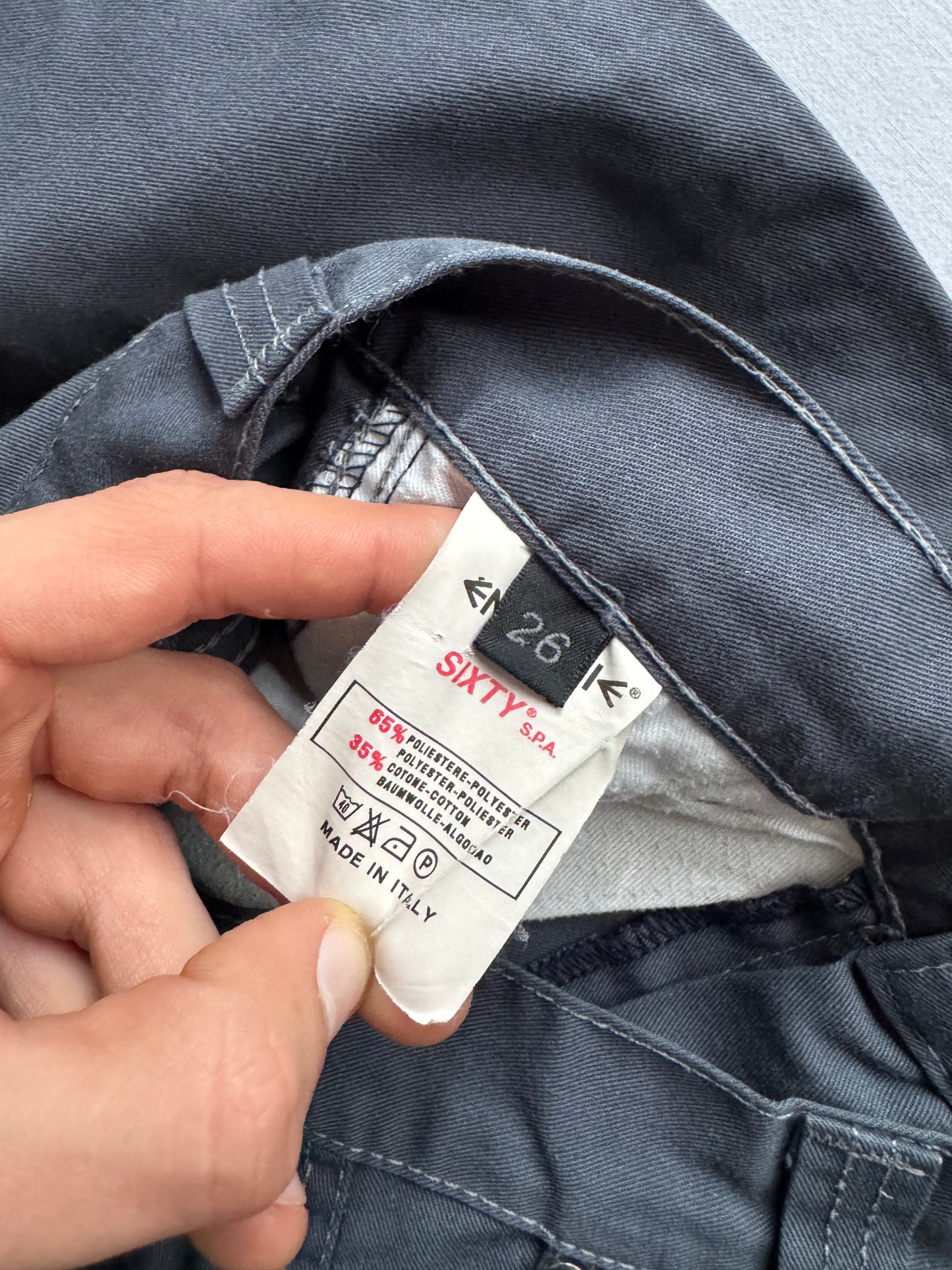 🔨 Pantaloni Utility Vintage Energie Gri – Made in Italy – US 26 (EU 36)