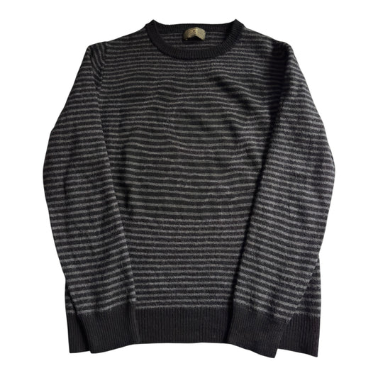 🧊 Iceberg Black Striped Jumper – Women’s S – Merino Wool