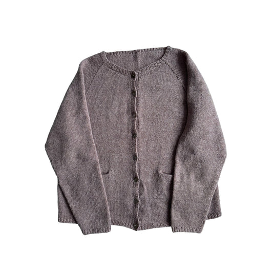 🧶 Cardigan Vintage Damă Mov Pal – Wool / Alpaca Blend - M / L Femei