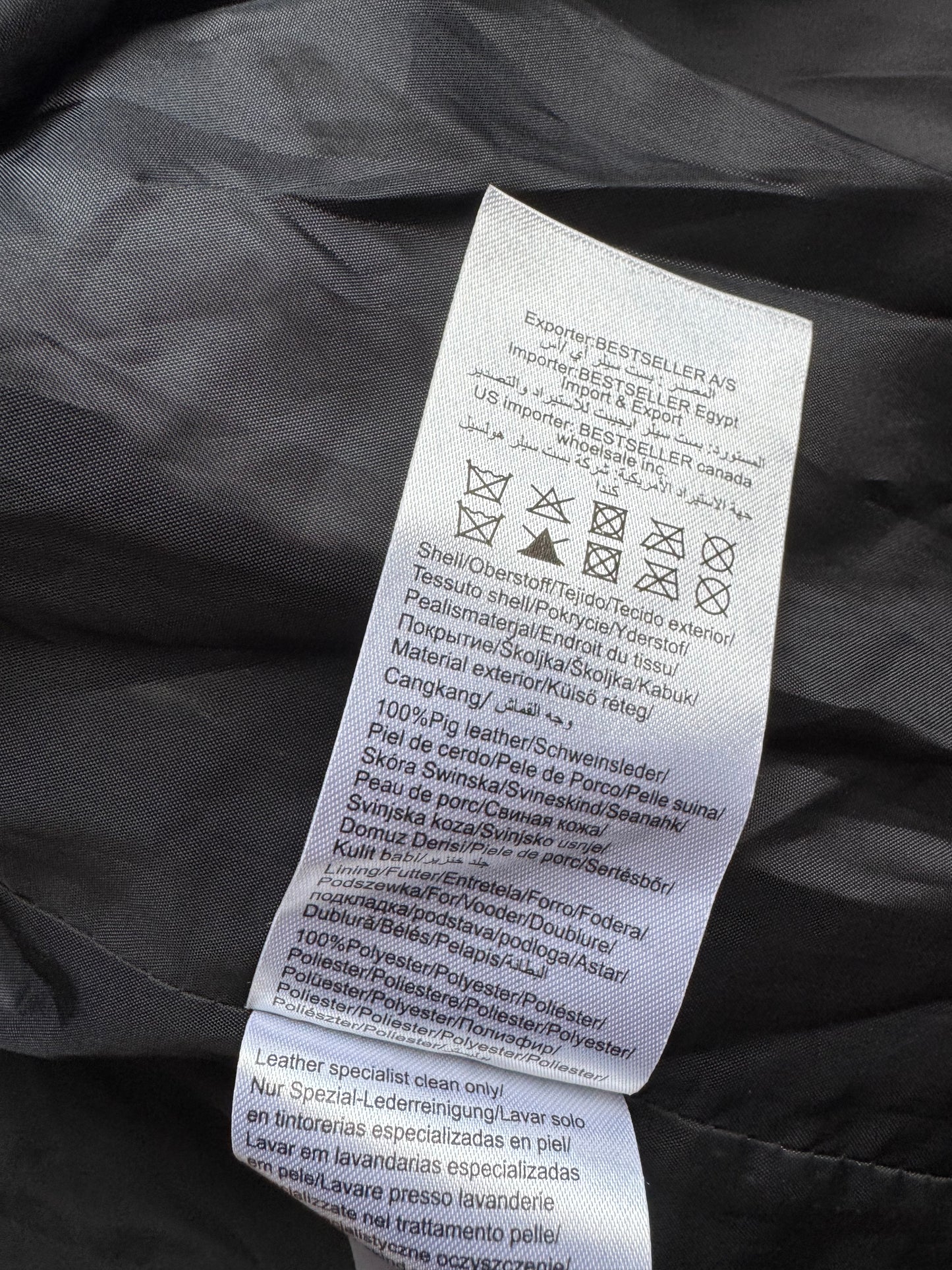 🐽 Geacă Y2K Damă din Piele Suede de Porc Neagră – L