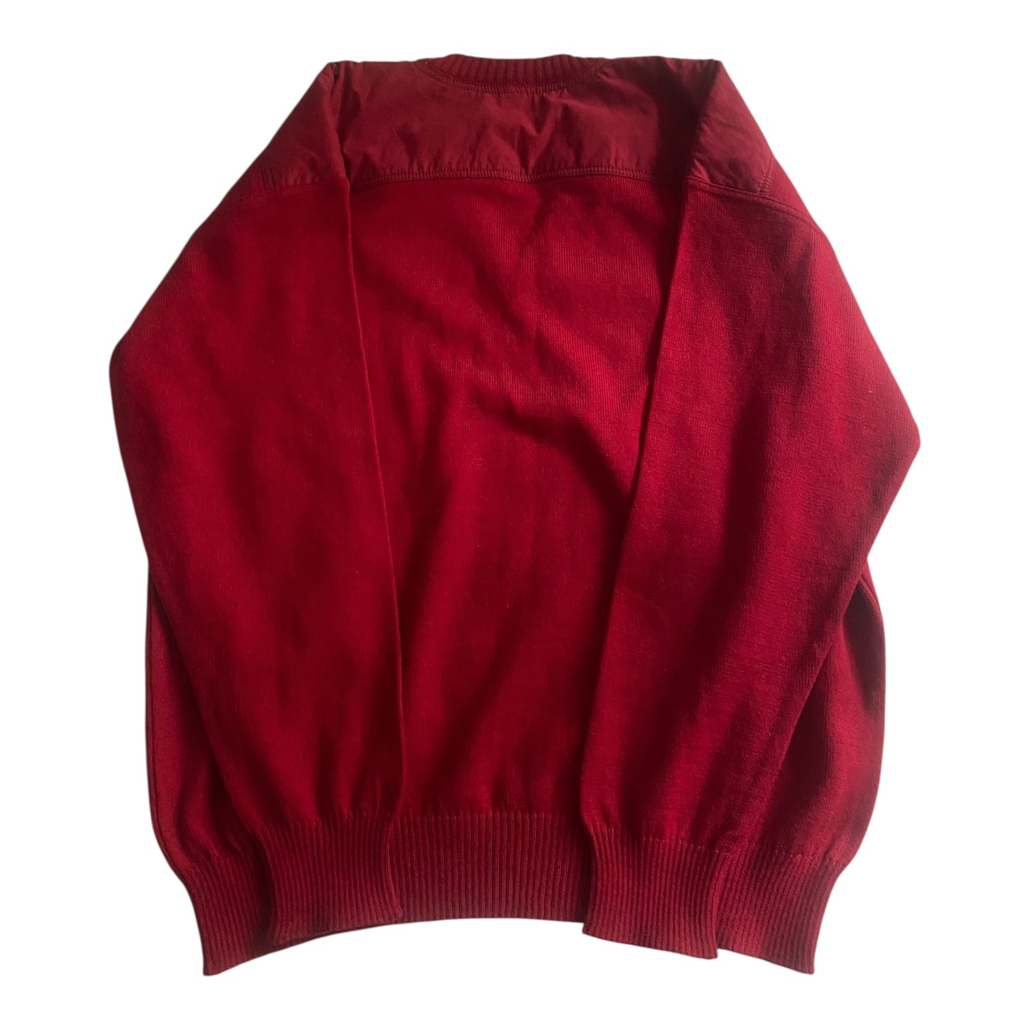 🦈 Pulover Vintage Paul & Shark – V-Neck Roșu – 100% Lână Virgină – Made in Italy – Men’s L