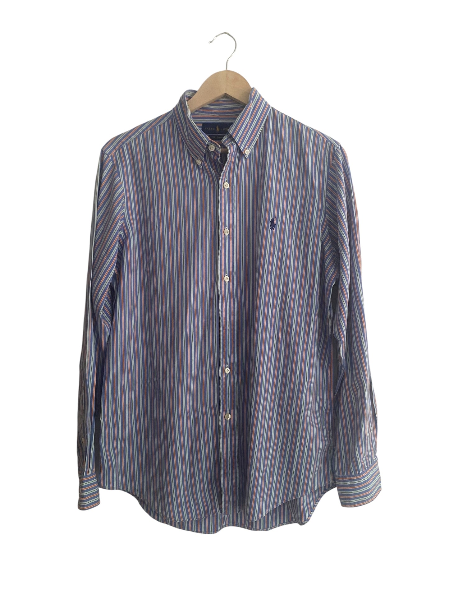 Cămașă Vintage Ralph Lauren Bleumarin cu Dungi – Mărime M