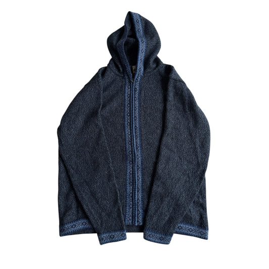 🦙 Hoodie Y2K Damă Light Navy din Alpaca – XL
