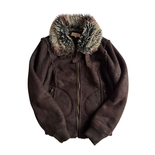 🧥 Jachetă Y2K din Blană Artificială – Mărime M Femei