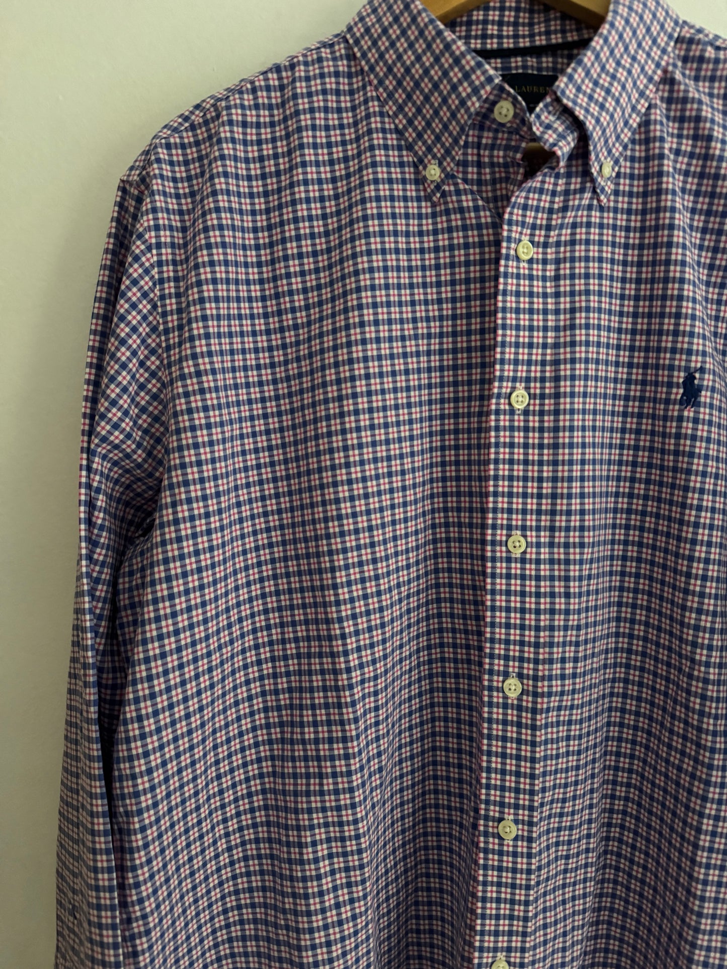 👕 Cămașă vintage Ralph Lauren / Carouri albastre și roșii (Mărime XL)