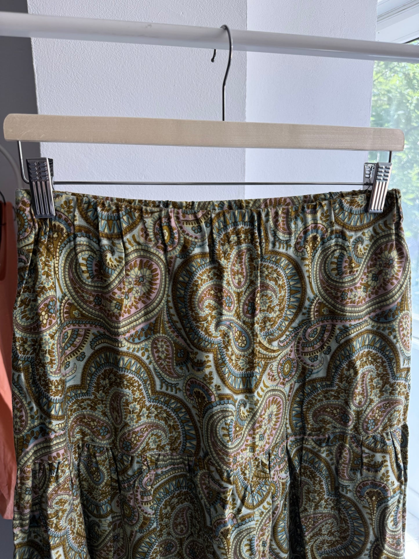 ☀️ Fustă Maxi Vintage cu Print Paisley – IT 44 Damă (M/L)