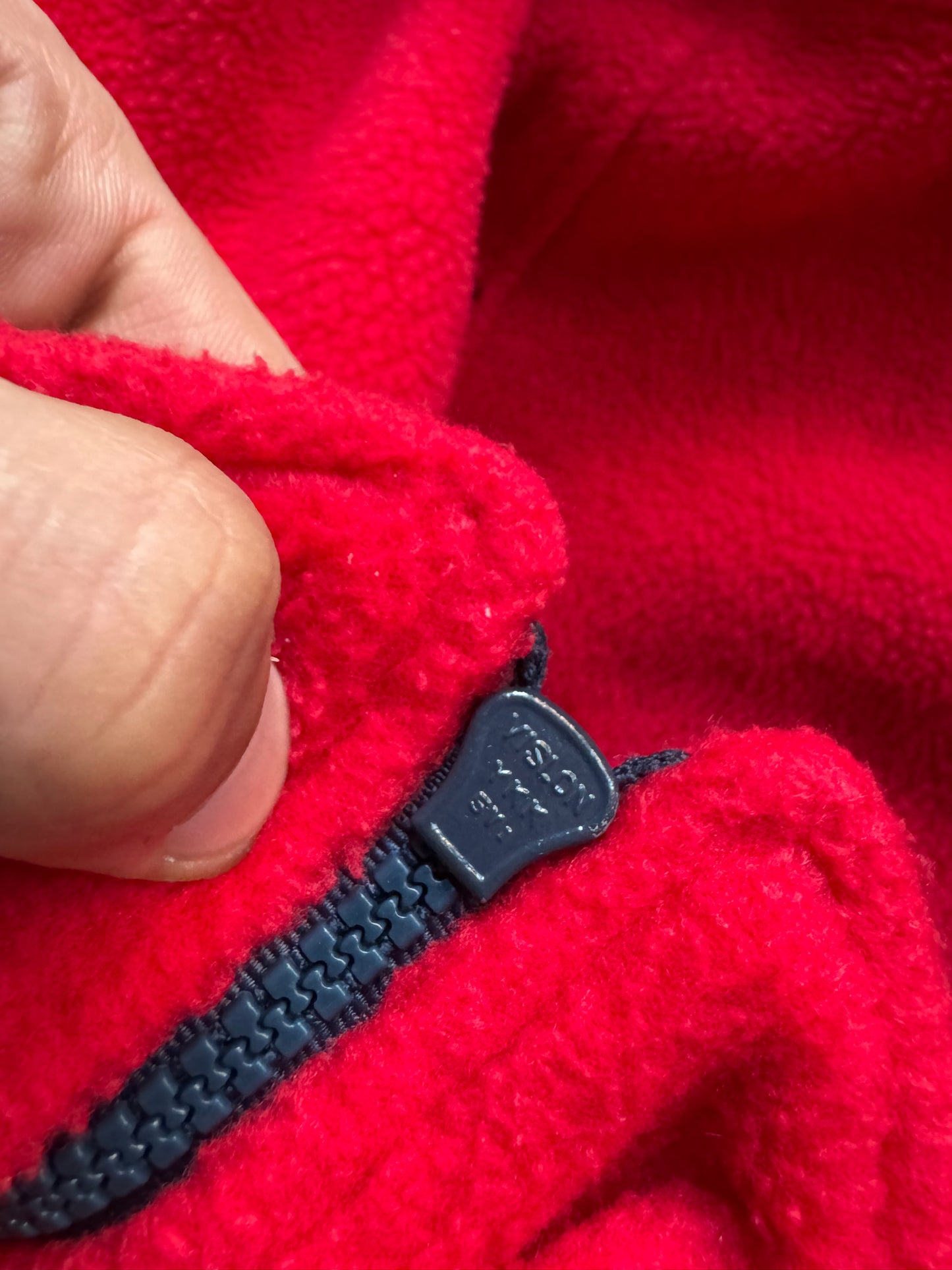 🧥 Fleece Patagonia Vintage Anii ’80 Deep Pile Roșu – Mărime XL Bărbați