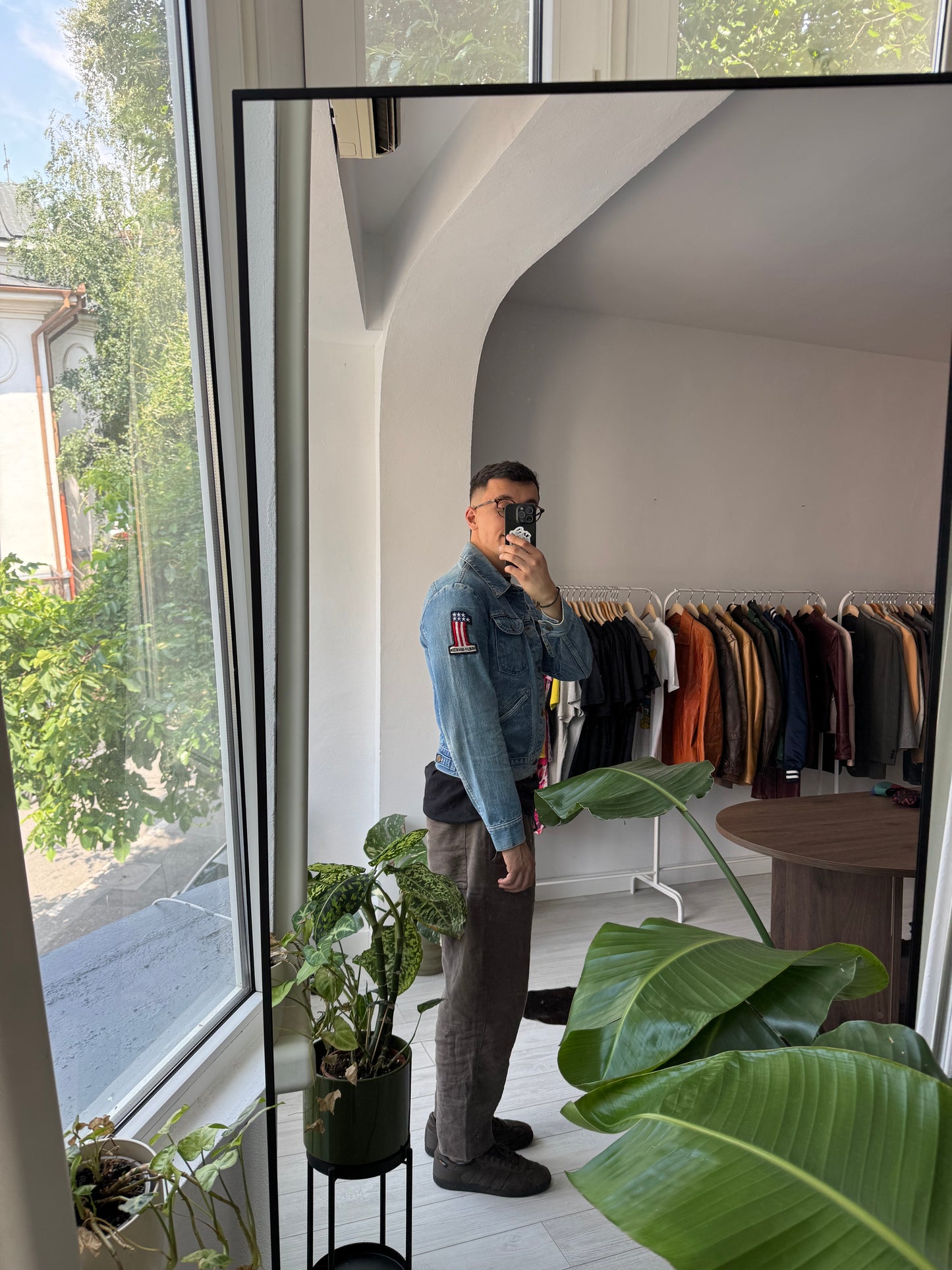 🤠 Vintage Wrangler Geacă Denim Anii '70 – S/M Bărbați